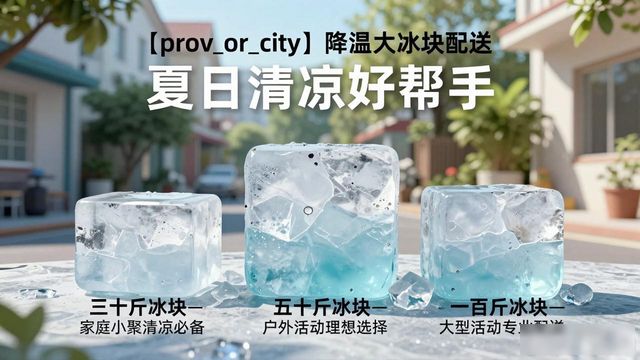 大连降温大冰块配送_海鲜排档降温解决方案_高温天气大冰块配送